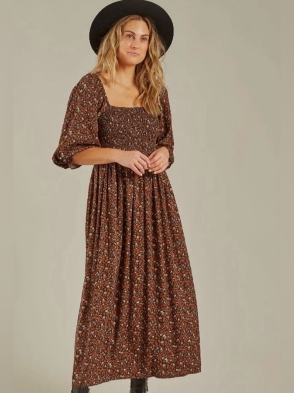 Rylee + Cru Adelaide Winter Bloom Dress sz S